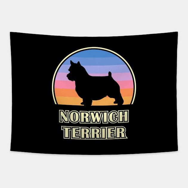 Norwich Terrier Vintage Sunset Dog Tapestry by millersye