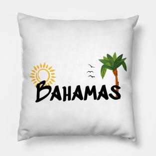 Bahamas island typography Pillow