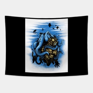 Octopus divers Tapestry