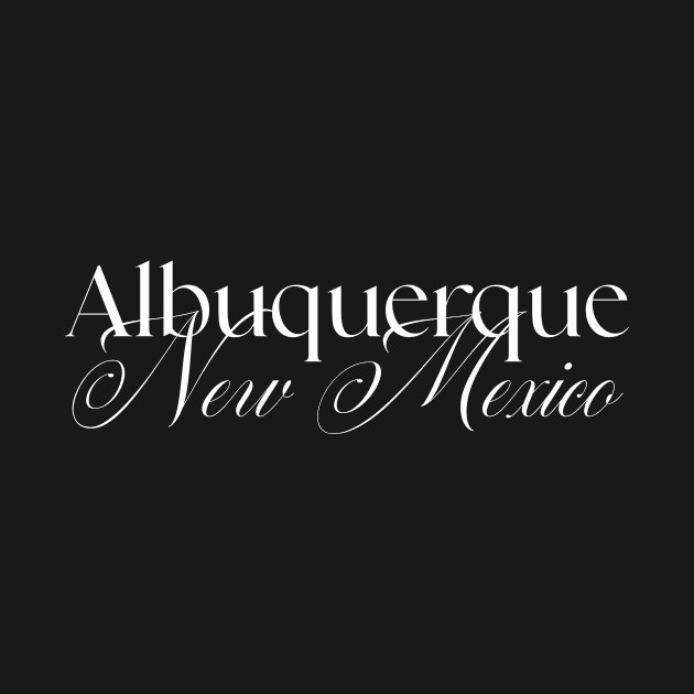 Albuquerque New Mexico word design by A Reel Keeper