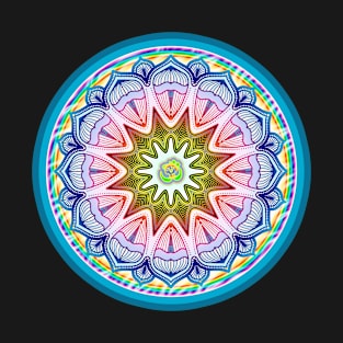 Mandala Geometry Fractal Sacred Yoga Art Mantra Good Vibe T-Shirt