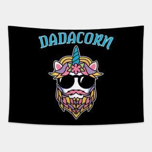 Dadacorn Dad Beard For Daddy Unicorn Fathers Day Humor Tapestry