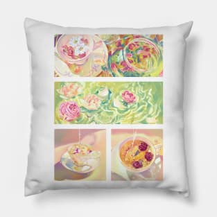 Tea and Flowers Pillow