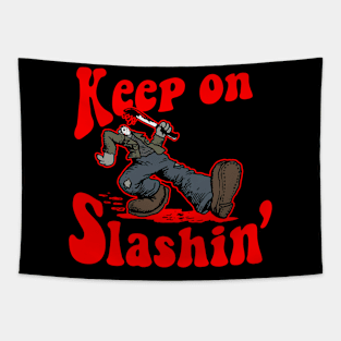 Keep on Slashin' - Red Tapestry