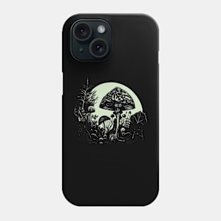 Cottagecore Moon Mushrooms Plants and Trees Phone Case