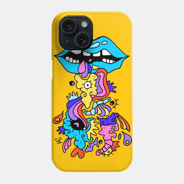 Blue Lips Phone Case by ShelbyWorks