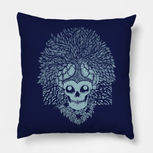 Skull and Tree Crown Pillow