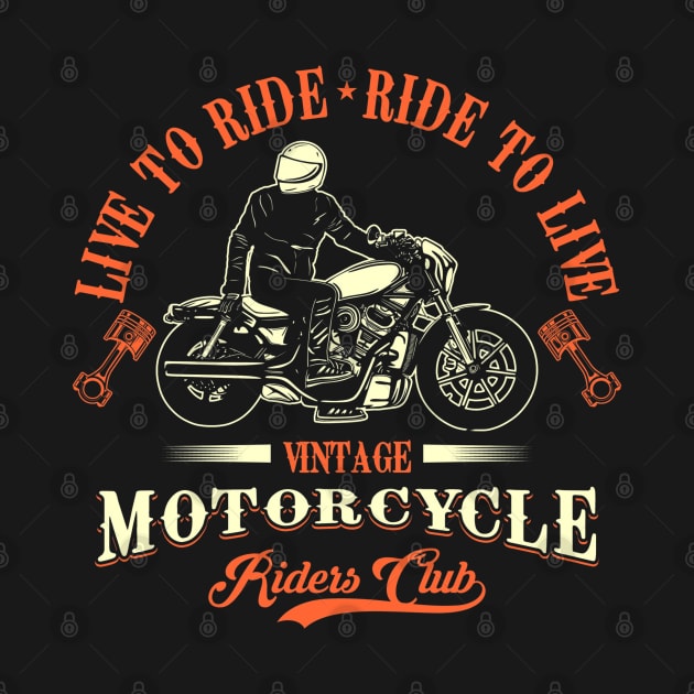 Vintage Motorcycle by Teeshop