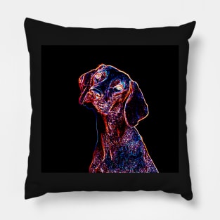 Dog Neon Styled Pillow