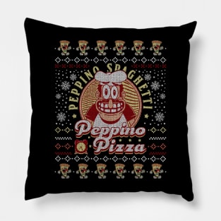 Peppino Pizza Ugly Sweater Pillow