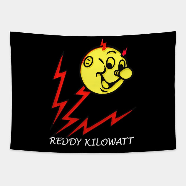 reddy killowatt - electricity Tapestry by Lula Popart