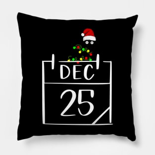 Cat waits for 25 Dec Pillow