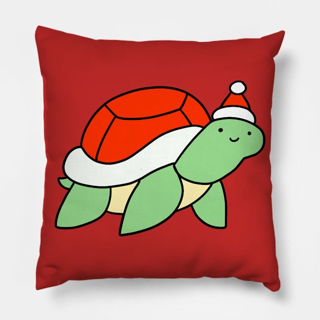 Santa Hat Turtle Pillow by saradaboru