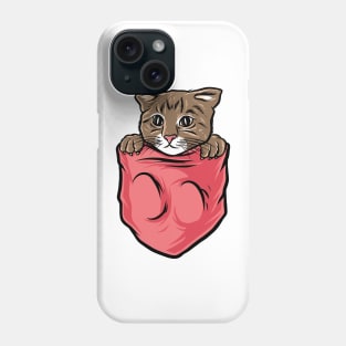 cat pocket cute Phone Case