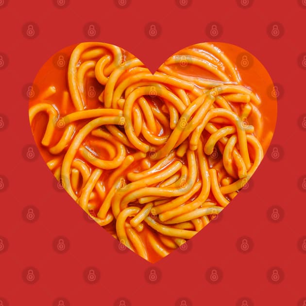 Spaghetti Noodles in Tomato Sauce Photo Heart Love by love-fi