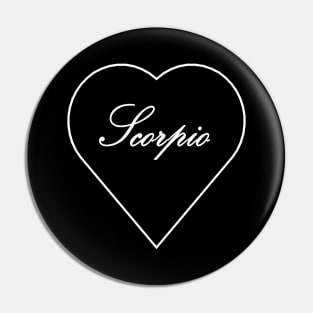 Scorpio Zodiac Heart Pin