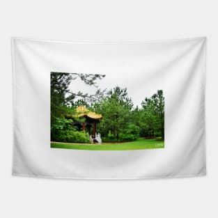 zen park in houston magical landscape collage photograph Tapestry