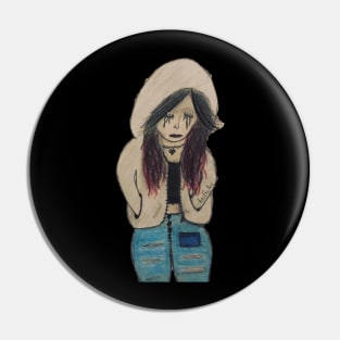 Emo Girl Pin