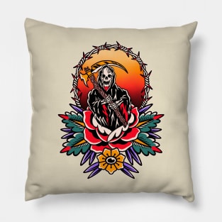 Skull Angel of Death Pillow