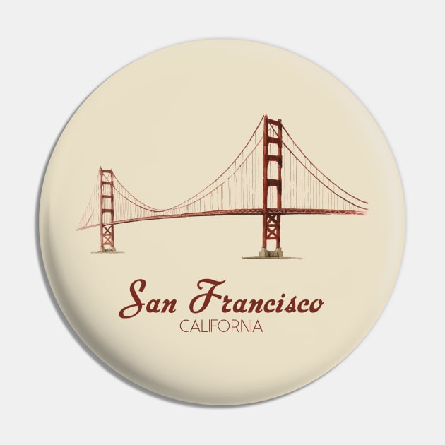 San Francisco Golden Gate Bridge Pin by EddieBalevo