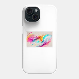 Modern Contemporary Abstract Watercolor Colorful Multicolored Cosmic Splash Galaxy Phone Case