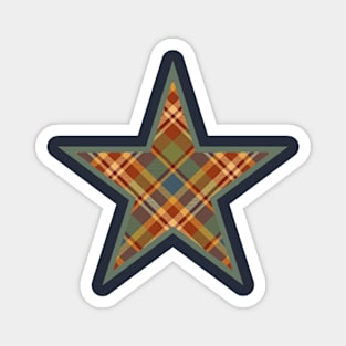 Muted plaid star design Magnet