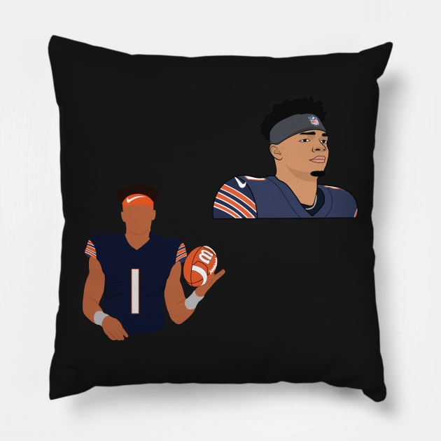 Justin Fields Pillow by TheAwesome