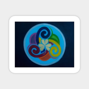 celtic triskelion lucky flower Magnet