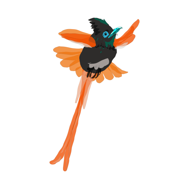 Paradise Flycatcher by michdevilish