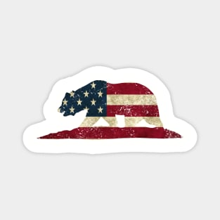 American Flag Bear Magnet