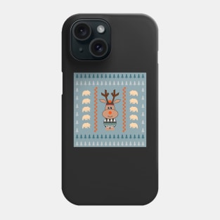 Reindeer and bears- winter decor Phone Case