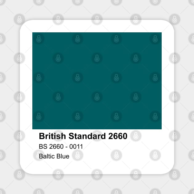 Baltic Blue British Standard 0011 Colour Swatch Magnet by mwcannon