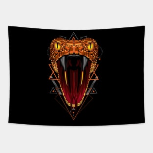 snake head angry Tapestry