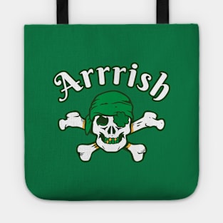 Arrrish Pirate Funny St Patricks Day Tote