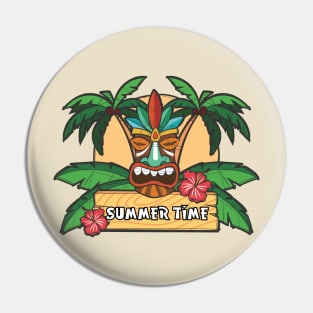 Tiki Summer Pin