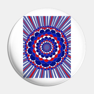 Happy 4th of July Mandala Pin