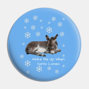 Cute Donkey Foal Christmas Pin