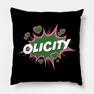 Olicity - Pink & Green Action Bubble Pillow