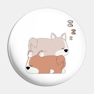 Sleepy Puppies Pin