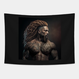 Lion-Hearted Warrior Tapestry