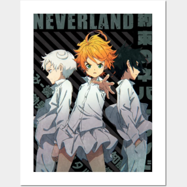 Japanese Anime The Promised Neverland Character Poster Wall Art