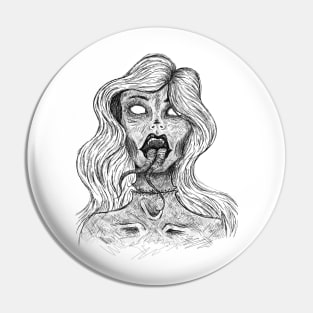 CREEPY GIRL Pin