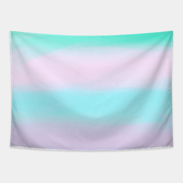 Water Color Pastel Rainbow StripE Tapestry by Magically Megan 