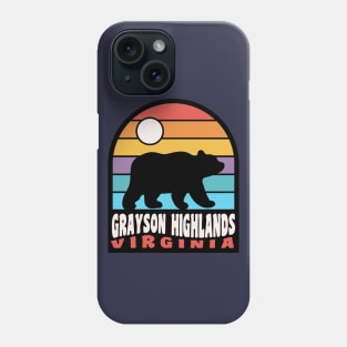 Grayson Highlands State Park Camping Virginia Bear Phone Case