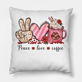 peace love coffee Pillow