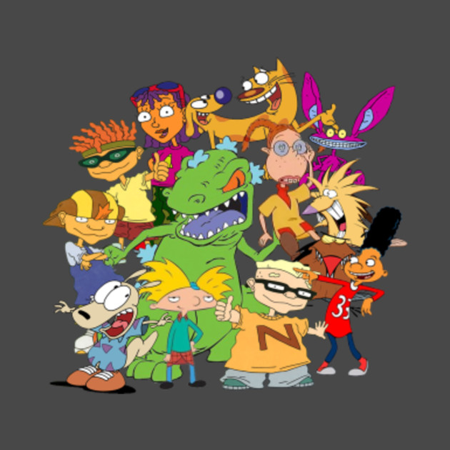 90's Cartoon Mash-Up - Nickelodeon - T-Shirt | TeePublic