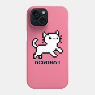 Acrobat Cat - White Phone Case