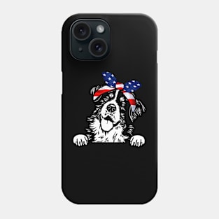 Gentle Giants Bernese Love, Urban American Flag Tee Extravaganza Phone Case