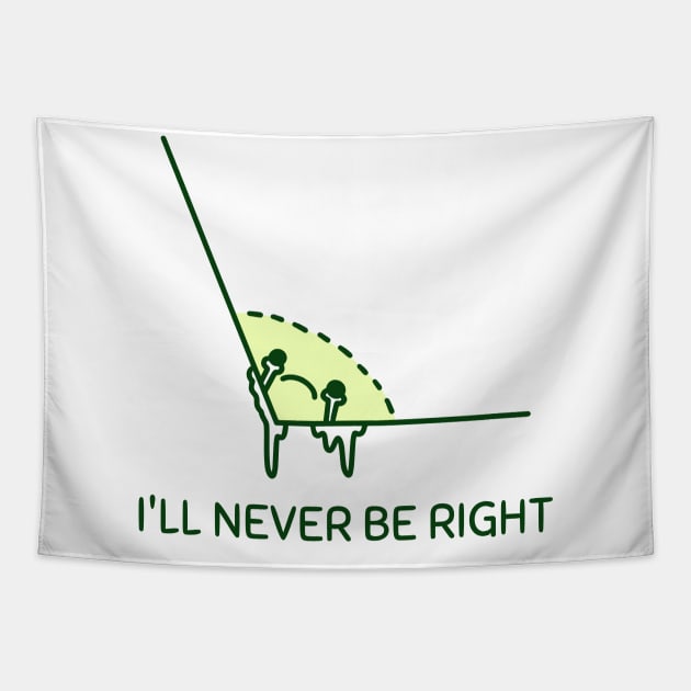 I'll Never Be Right Tapestry by SomebodyShirts