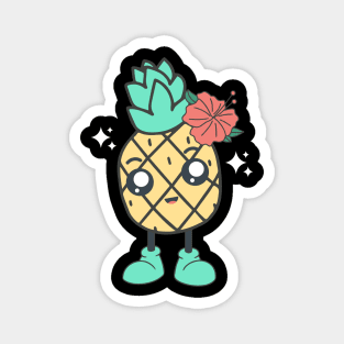 Lady cute Pineapple Magnet